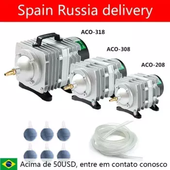 Hailea ACO-208 ACO-308 ACO-318 электромагнитный воздушный компрессор, портативный воздушный насос для аквариума koi, аэратор для пруда