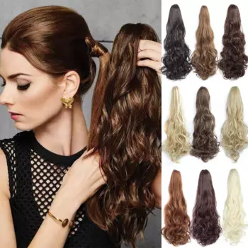 Hairstar 24-дюймовый зажим для конского хвоста удлинитель волос Синтетический конский хвост удлинитель волос для женщин волос конский хвост