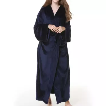 Халат женский осенне-зимний 10XL 9XL 8XL 7XL 6XL, обхват груди 150 см, размера плюс, одежда для сна