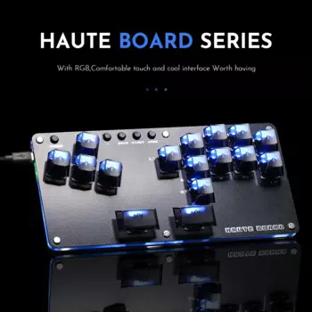 Haute42 Джойстик Аркадная наклейка Hitbox Бесрычажный контроллер Hitbox Fightstick для ПК/Ps3/PS4/Switch Mini Hitbox Controller