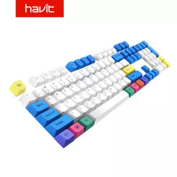 Havit механическая клавиатура PBT Keycaps игровой Keycap Набор для DIY Cherry MX белый и синий и желтый 87 104 клавиши