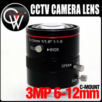 HD 3MP промышленный CCTV TV объектив 6-12 мм ручной фокус zoom C Mount 1/1.8 HD 3MP аппаратное видение объектив промышленной камеры