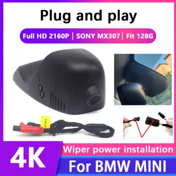 HD 4K 2160P Простой в установке автомобильный видеорегистратор Видеорегистратор Видеорегистратор Камера для BMW MINI Cooper Countryman Clubman Convertible Cabrio ONE