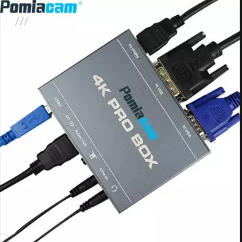 HD-Карта видеозахвата с 4K PRO BOX, HDMI-выход с поддержкой 1080P 60fps, выход DVI HDMI VGA на USB, карта захвата