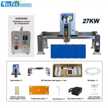 HeltecBMS HT-SW33A 27kw 4500A, пневматический сварочный аппарат для точечной сварки аккумуляторов 18650/21700