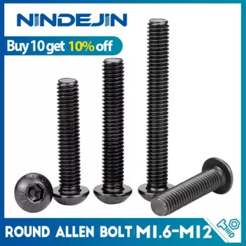 Винты с шестигранной головкой NINDEJIN M2 M2.5 M3 M4 M5 M6 M8 M10 M12