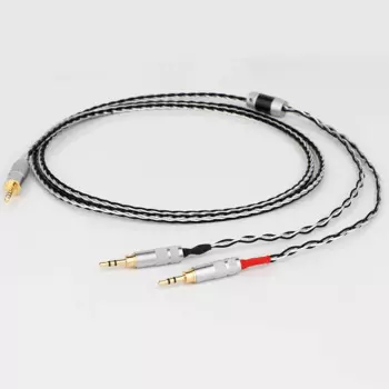Hi-Fi аудио кабель 7N OCC посеребренный сбалансированный кабель для наушников обновленный кабель для Hifiman SUNDARA He400i He400s HE560