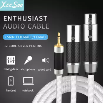 Hi-fi стерео мини-кабель Xlr на 3,5 мм, 3-контактный кабель Xlr, аудиокабель для iPhone, микшер, усилитель, микшерная консоль, микрофон 1,5 м, 3 м, 5 м