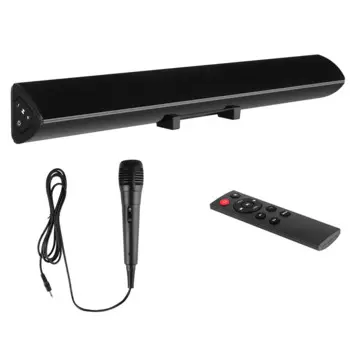 HiFi-динамик Bluetooth-совместимый Саундбар с дистанционным управлением домашний кинотеатр сабвуфер динамик 3D панель объемного звука с микрофоном для ПК ТВ