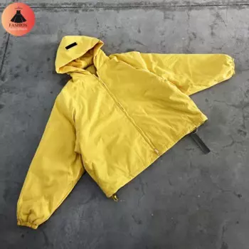High Street зимняя однотонная толстовка с капюшоном на молнии и логотипом FOG из толстой резинки, мужская женская хлопковая куртка высокого качества