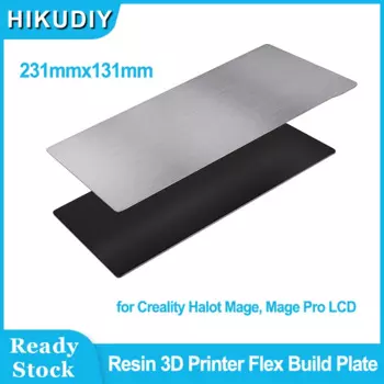 HIKUDIY гибкая пластина, пружинная стальная гибкая пластина Гибкая кровать и магнитная Базовая платформа для Creality Halot Mage, Mage Pro