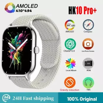 HK10 Pro Plus (Gen5) AMOLED Смарт-часы для мужчин и женщин с компасом ChatGPT Gravity Sensing 3D-меню Альбом Smartwatch HK9 Upgrade 2024