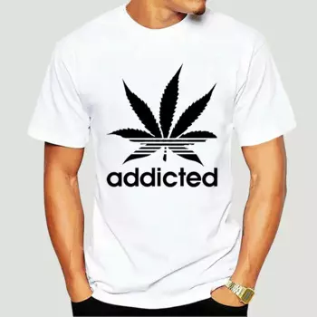 Хлопковая футболка ADDICTED Weed, мужская футболка COLLECTIOONN SMOKE WEED EVERYDAY 420, топ 5879X
