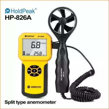 HoldPeak Анемометр цифровой измеритель скорости ветра 0 ~ 30 м/с измеритель объема воздуха датчик ветра