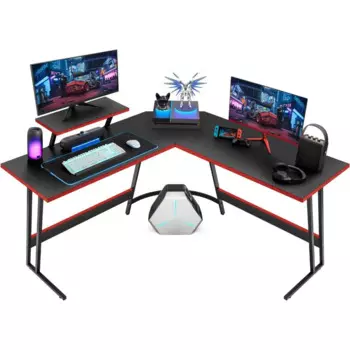 Homall L-образный игровой стол, компьютерный угловой стол, компьютерный игровой стол (51 дюйм)
