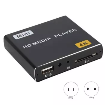 HOT-Mini 4K HDD медиаплеер 1080P горизонтальный и вертикальный Цифровой видеоплеер с USB-накопителем/SD-картами