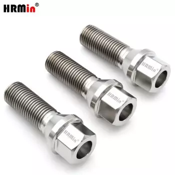 HRMin Gr5 титановый конический болт на колесо сиденья титановый болт 16ps/20ps M14x1, 5x28 мм для аудита VW Maserati Mercedes-Benz и т. д.