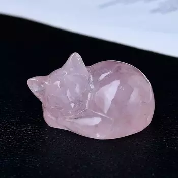 Хрустальная статуэтка спящего кота WORRY STONE
