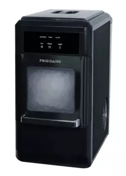 Хрустящий жевательный льдогенератор Frigidaire EFIC237 для столешницы, 44 фунта в день, автоматическая самоочистка, черный из нержавеющей стали