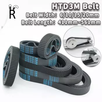 Резиновый ремень ГРМ HTD 3M 6/10/15/20 мм