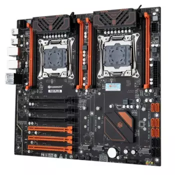 HUANANZHI НОВАЯ материнская плата F8D PLUS X99 с двумя процессорами LGA 2011-3 E5 V3 DDR4 RECC 512 ГБ M.2 NVME NGFF USB3.0 E-ATX Server