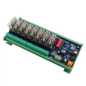 Huaqingjun QJ-8RGT-O1Z-24V 8-канальный модуль реле связи RS485