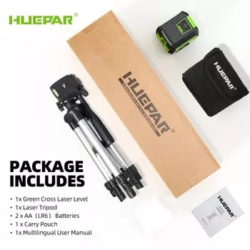 Huepar GK011DGTP Зеленый Лазерный Уровень