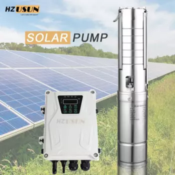 HZUSUN 1300 Вт BLDC, Погружной Солнечный насос с питанием от солнечной энергии, 1,5 дюйма, трубка, солнечный скважинный насос, система полива для полива