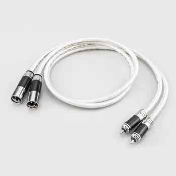 IC102AG 99,998% чистый серебряный кабель из углеродного волокна RCA к XLR Hi-Fi аудио соединительный твердый PSS сердечник из чистого серебра посеребренный штекер
