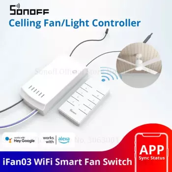 iFan04 Wi-Fi Smart Fan Celling Вентилятор/контроллер освещения 4333 RF/APP/голосовой пульт дистанционного управления с регулировкой скорости Smart