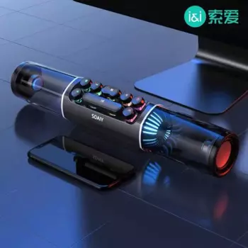 Игровая Bluetooth-Колонка SH19, Саундбар для компьютера с RGB-подсветкой, объемная Беспроводная колонка с сабвуфером, музыкальный центр, ноутбук, ПК, ТВ