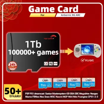 Игровая карта для Anbernic RG ARC S D, карта памяти TF Plug & Play, предварительная установка, Ретро игры PSP PS1 Atari SD, портативная высокоскоростная карта 1 ТБ 512 г