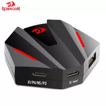 Игровая консоль Redragon GA250 с клавиатурой в стиле обыкновенной нормы и подсветкой, совместима с Nintendo Switch PS3/4 Xbox One