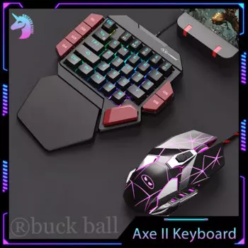 Игровая механическая клавиатура Axe Ii с левой ручкой, 55 клавиш, компактная портативная Rgb-клавиатура с поддержкой киберспорта, ПК, Cf