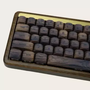 Игровая механическая клавиатура Cherry MX 61/87/104 клавиши с темным ореховым деревом