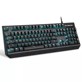 Игровая механическая клавиатура Darmoshark Motospeed CK95, с USB-зарядкой и 104 клавишами, с подсветкой, клавиатура для компьютера, с красными, синими и черными переключателями