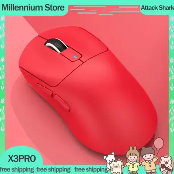Игровая мышь Attack Shark X3Pro, 3 режима, 2,4G, Bluetooth, беспроводные мыши, легкая мышь, пользовательская мышь с разрешением 26000 точек на дюйм, игровые мыши, подарки
