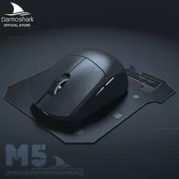 Игровая мышь Darmoshark M5 8k PAW3395, Беспроводная Bluetooth трехрежимная подключение 26000dpi 650IPS N52840 38g, легкая макро мышь