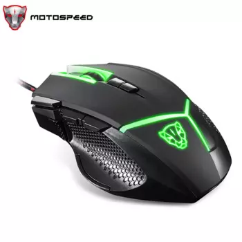 Игровая мышь Motospeed V18, 7 кнопок, 4000DPI, стандартная оптическая макро-программируемая компьютерная USB-мышь для ПК, ноутбука