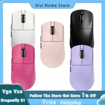 Игровая мышь Vgn Vxe Dragonfly R1 Pro, большая беспроводная эргономичная офисная перфорированная мышь Paw3395 с Esports