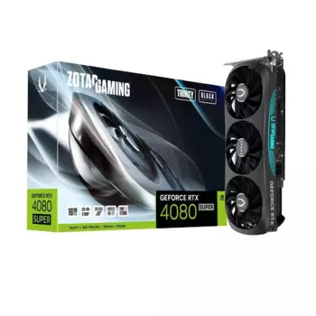 Игровая видеокарта ZOTAC GeForce RTX 4080 SUPER Trinity Black Edition, 16 ГБ GDDR6X, 256 бит, 23 Гбит/с, SPECTRA, RGB