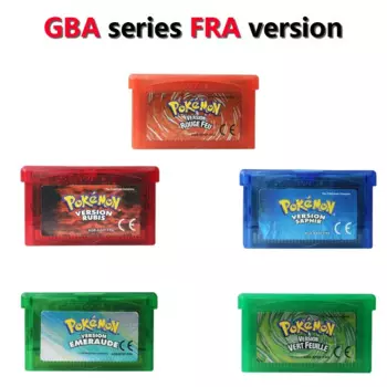 Игровой картридж серии Pokemon GBA, 32 бит, картридж для игровой консоли, кемерд румян, огненный, темно-синий, версии для GBA