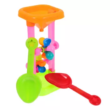 Игровой набор с водяным колесом, песочные часы, игрушки для малышей, песочный бункер, детская пляжная игрушка, воронка
