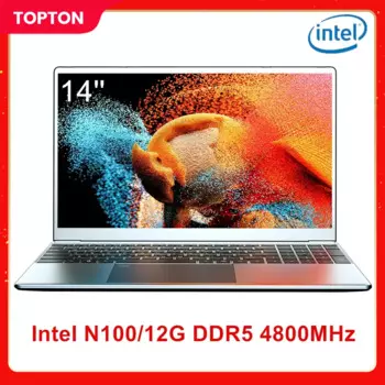 Игровой ноутбук 14 дюймов, компьютер 12-го поколения Intel Alder Lake N100 12G DDR5 4800 МГц 256 ГБ/512 ГБ SSD Windows 11 Ultra, ноутбук с Wi-Fi