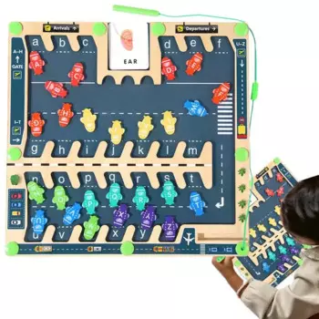 Игрушки-лабиринты Монтессори, деревянная доска с алфавитом Монтессори, игрушки Монтессори, магнитная игровая доска, магнитный алфавит, лабиринт, магниты, тонкие