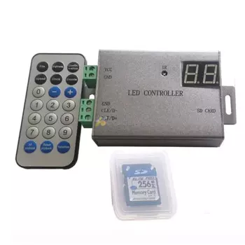 ИК-контроллер пикселей H805SB, SD-карта, поддержка WS2812, WS2811, APA102, DMX512, etc.1, Управление портами 4096 пикселей, беспроводное управление