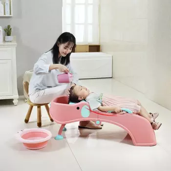 IMBABY складной стул для шампуня для малышей, детский нескользящий многопозиционный стул с откидной спинкой для шампуня, доступен для взрослых
