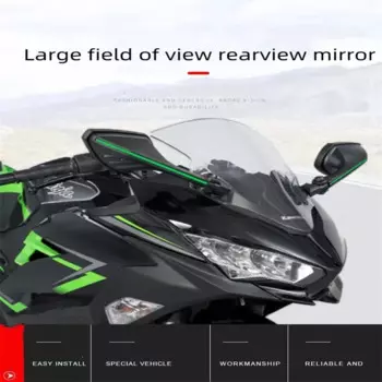 Имитация мотоцикла зеркало заднего вида с большим зрением для Yamaha T-MAX Kawasaki Ninja Series Suzuki GSX Ducati KTM Honda
