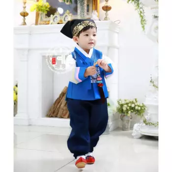 Импортный тканевый костюм Hanbok для мальчиков, для первого дня рождения, высококачественный Детский костюм