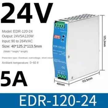 Импульсный источник питания Meanwell EDR-120-24 24В 5A